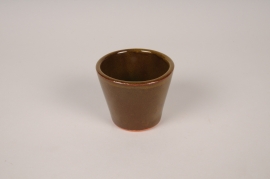 A121XD khaki green ceramic planter D8cm H7cm