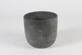 A123OZ Cache-pot en béton gris foncé D17cm H15.5cm