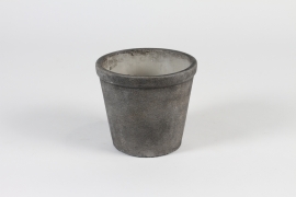 A129OZ Dark grey concrete planter D11.5cm H10cm