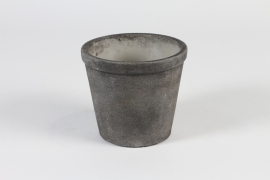 A130OZ Dark grey concrete planter D14cm H12.5cm