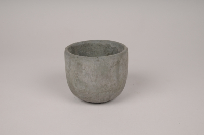 Cache pot  en b ton gris  D10 5cm H8 5cm