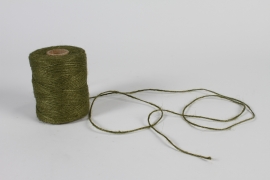 A252KW Roll of olive green jute rope D3mm