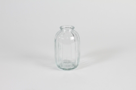 A269NH Clear glass bottle vase D7cm H12cm