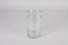 A297NH Clear glass vase D12cm H21cm