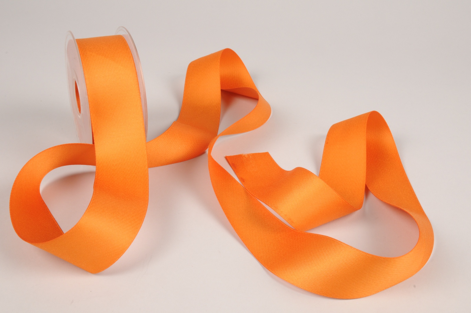 Orange satin ribbon 40mm x 15m