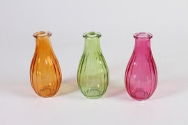 A354I0 Assorted glass vase D7cm H14.5cm