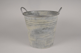 A373NM Old looking zinc bucket D31cm H29cm