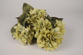 a404am Bunch of green artificial hydrangeas H53cm