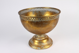 A467NM Antique gold metal bowl D42cm H35cm