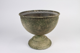 A541NM Antique green metal bowl D37cm H32cm