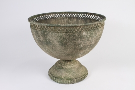 A542NM Antique green metal bowl D42cm H35cm