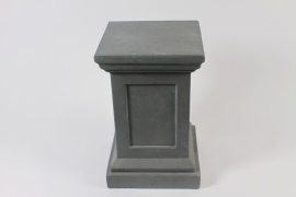 A578NM Grey fiber column planter 31x31cm H48cm