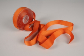 A926UN Orange fabric largegrain ribbon 25mmx20m