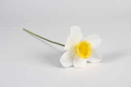 a927nn Narcisse artificiel blanc H40cm