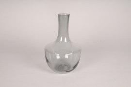 B140IH Vase en verre gris D16cm H25cm