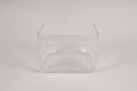 B165IH Rectangular glass planter 20x16cm H14cm