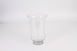 B240IH Clear glass candle jar D16cm H25cm