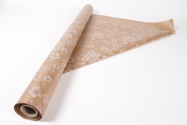 BD-000057 Kraft paper roll with flower pattern 80cmx20m