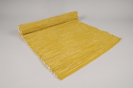 C760DQ Yellow cotton table runner 45cm x 1.5m