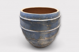 CA-000016 High blue ceramic pot D85cm H90cm