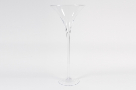 CV-000026 Vase martini en verre transparent D30cm H69.5cm