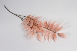 DI-000326 Light pink velvet artificial foliage H82cm