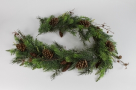 DI-000330 Green artificial fir tree garland L140cm