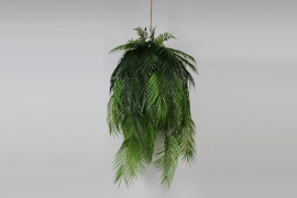 DI-000337 Hanging green fern with wire mesh L85cm