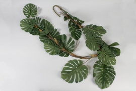 DI-000347 Green artificial monstera garland L180cm