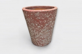 DQ-000258 Rust terracotta pot D53cm H84cm