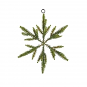 DQ-000520 Dark green plastic snowflake D30cm