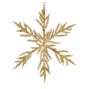 DQ-000522 Gold plastic snowflake D50cm