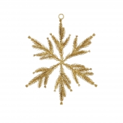 DQ-000523 Gold plastic snowflake D30cm