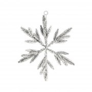 DQ-000525 White plastic snowflake D30cm