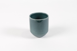 DQ-000574 Blue ceramic planter D7.5cm H7.5cm