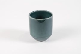 DQ-000575 Blue ceramic planter D8cm H9cm