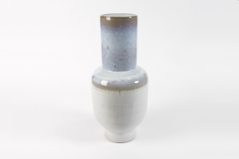 DQ-000593 Grey white ceramic vase D22cm H47cm