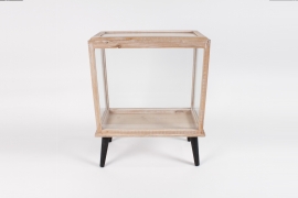 DQ-000594 Matte natural wooden stand 23x43cm H53.5cm