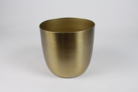 DQ-000629 Shiny gold metal planter D20cm H19cm