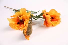 EE-000280 Orange artificial poppy H85cm