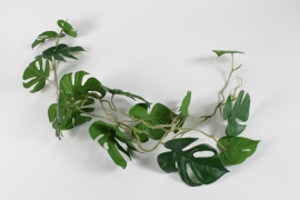 EE-000284 Green artificial philodendron garland L110cm