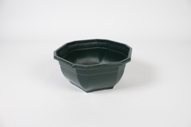 H7-000017 Dark green plastic bowl D23cm H10cm