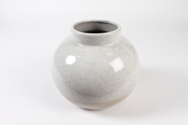 J6-000009 Cream ceramic vase D23.5cm H20cm