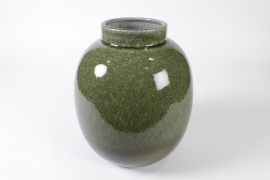 J6-000010 Olive green ceramic vase D25cm H29.5cm