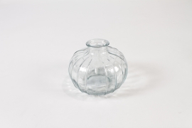 JO-000001 Clear glass bottle vase D10.5cm H8.5cm