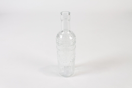 JO-000010 Clear glass bottle vase D5.5cm H20cm