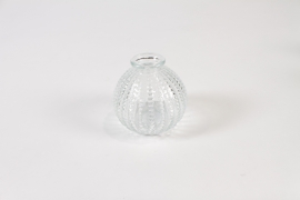 JO-000016 Clear glass bottle vase D8cm H8.5cm