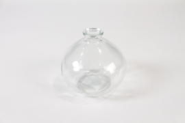 JO-000025 Clear glass vase D12cm H11cm