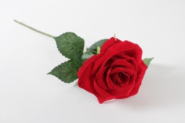 JP-000102 Red velvet artificial rose H53cm