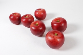 JP-000103 Box of 6 red artificial apples D8cm